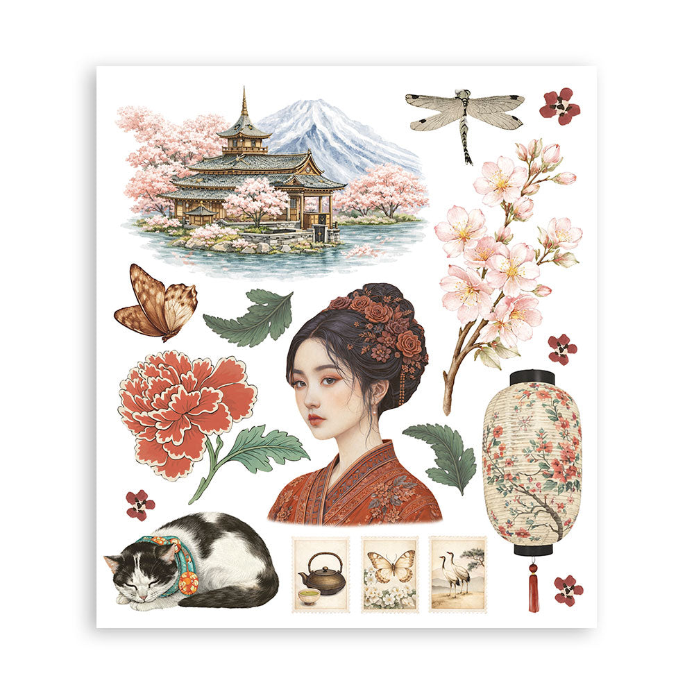 Stamperia Oriental Garden Rub-On 20.5x23cm Assortment (6pcs) (DFLRBXG11)