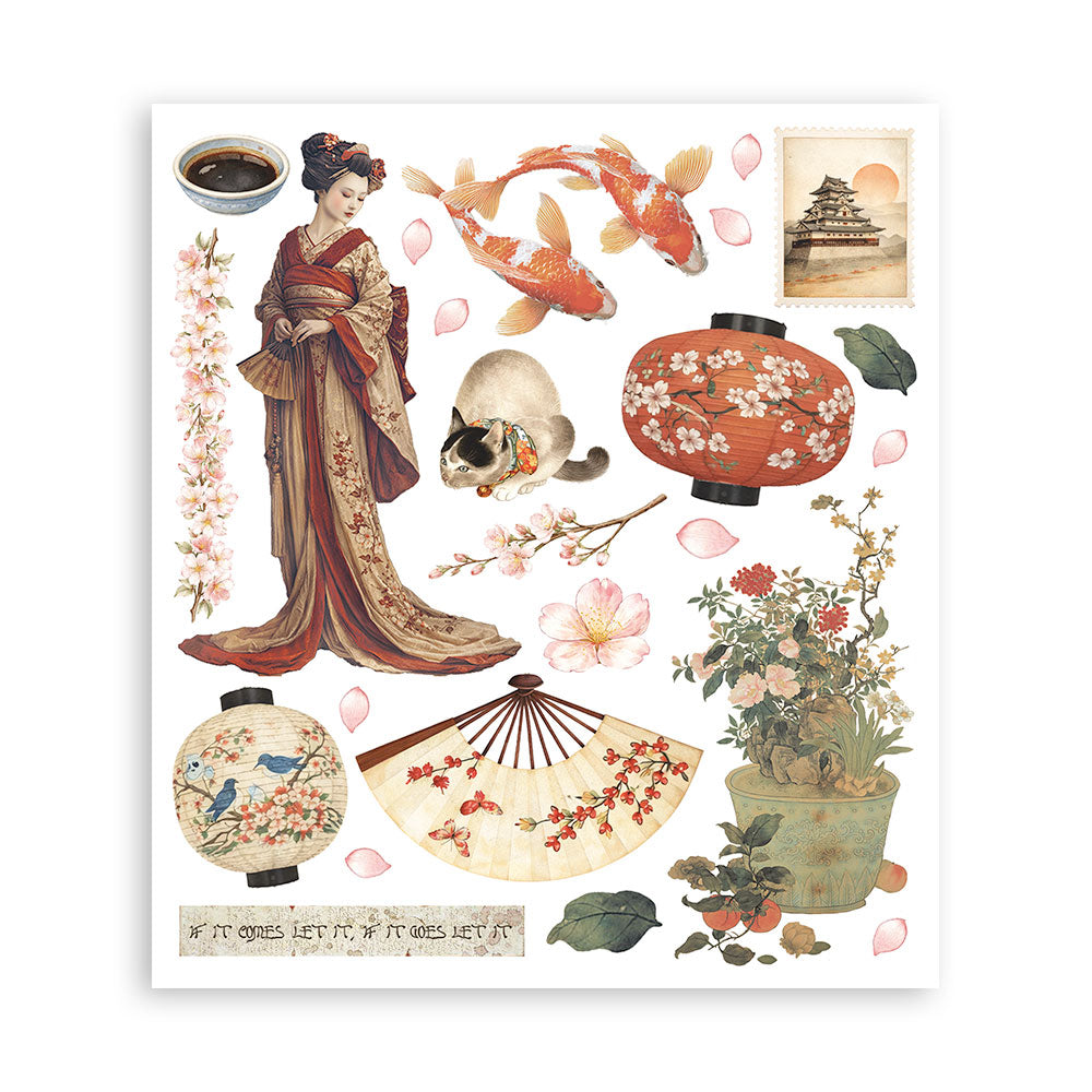 Stamperia Oriental Garden Rub-On 20.5x23cm Assortment (6pcs) (DFLRBXG11)