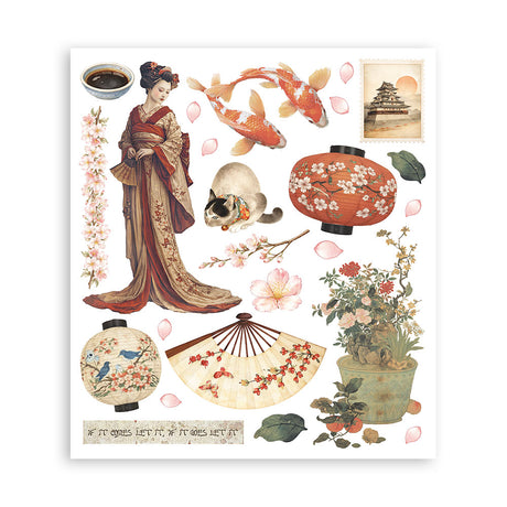 Stamperia Oriental Garden Rub-On 20.5x23cm Assortment (6pcs) (DFLRBXG11)