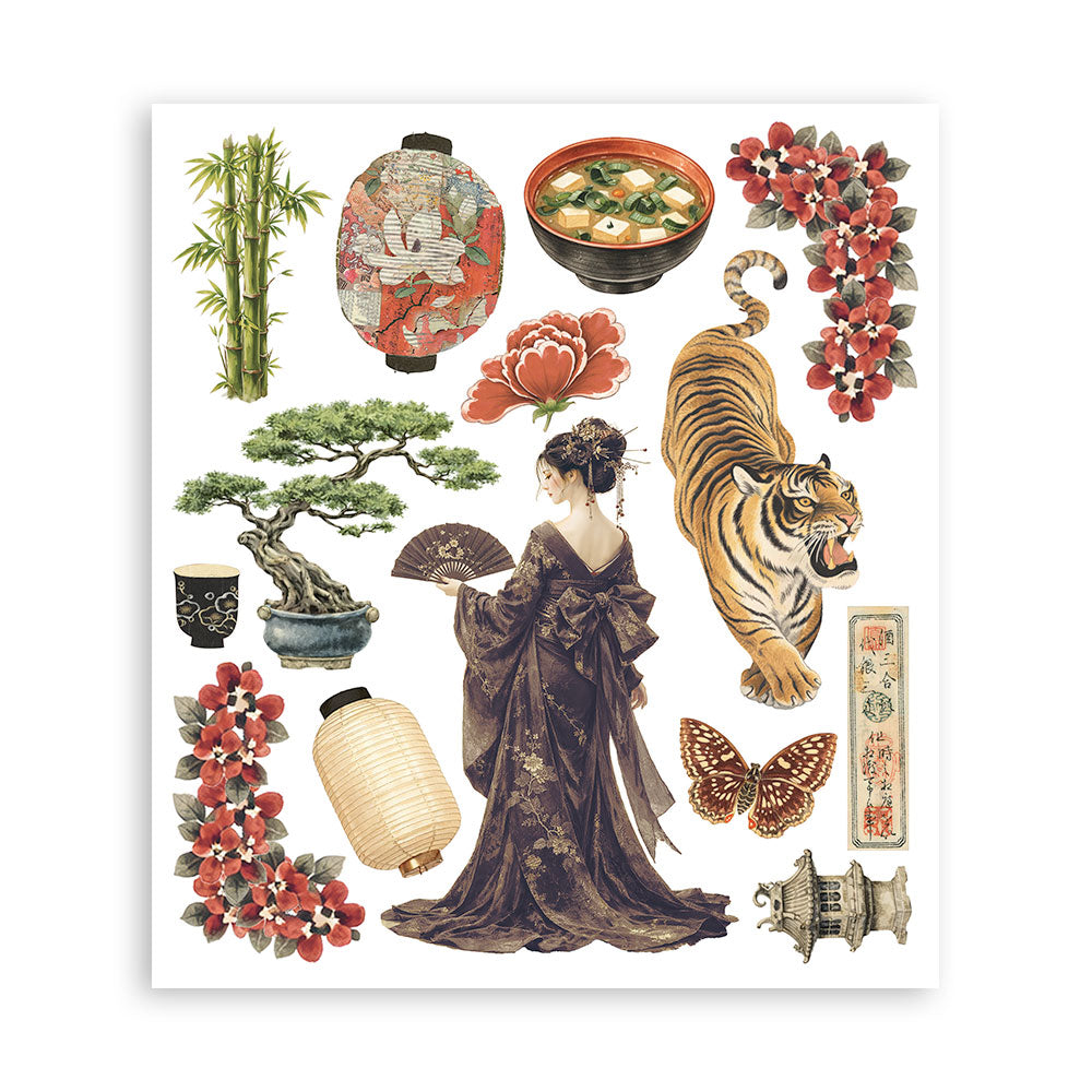 Stamperia Oriental Garden Rub-On 20.5x23cm Assortment (6pcs) (DFLRBXG11)