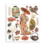 Stamperia Oriental Garden Rub-On 20.5x23cm Assortment (6pcs) (DFLRBXG11)
