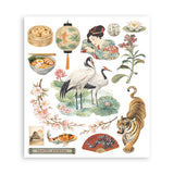 Stamperia Oriental Garden Rub-On 20.5x23cm Assortment (6pcs) (DFLRBXG11)