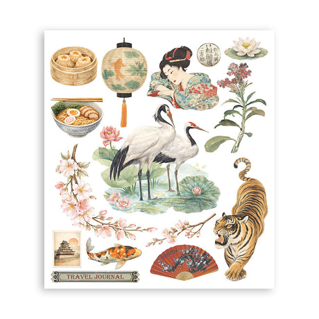 Stamperia Oriental Garden Rub-On 20.5x23cm Assortment (6pcs) (DFLRBXG11)
