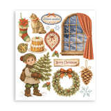 Stamperia Silent Night Rub-On 20.5 x 23cm Assortment, 6 Pieces - DFLRBXG12