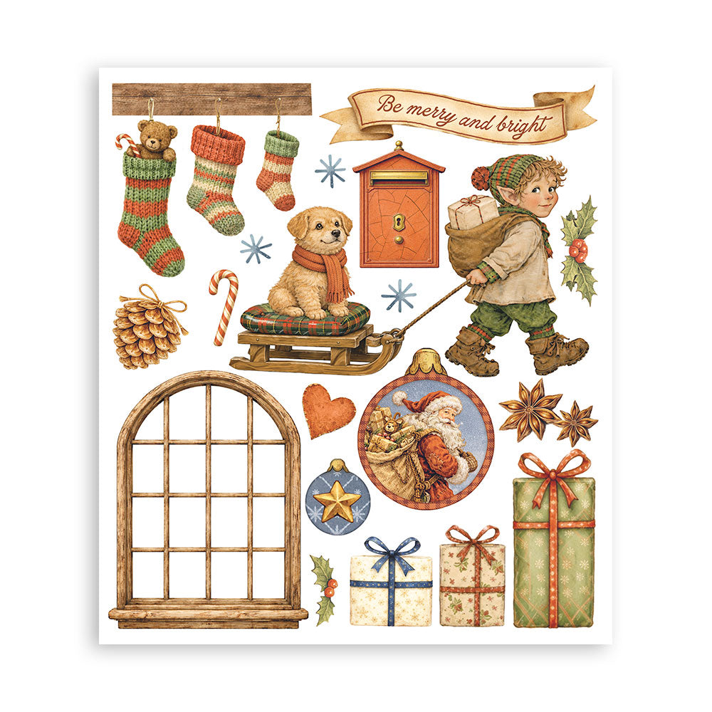 Stamperia Silent Night Rub-On 20.5 x 23cm Assortment, 6 Pieces - DFLRBXG12