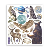 Stamperia Cosmos Rub-On 20.5x23cm Assortment (6pcs) by Cristina Radovan - DFLRBXG14