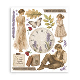 Stamperia Flowers and Poems Rub-On 20,5x23cm Assortment (6pcs) - DFLRBXG16