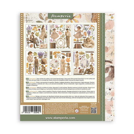 Stamperia Flowers and Poems Rub-On 20,5x23cm Assortment (6pcs) - DFLRBXG16