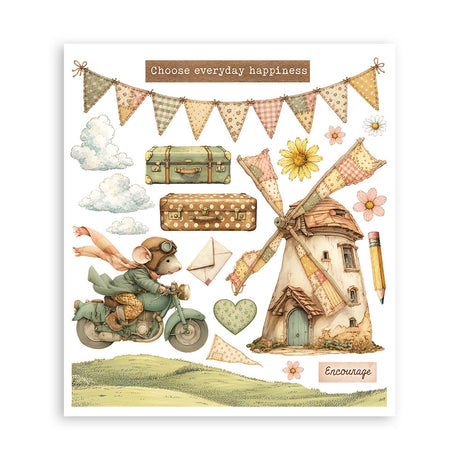 Stamperia Cozy Family Rub-On 20,5x23cm Assortment (6pcs) - DFLRBXG17