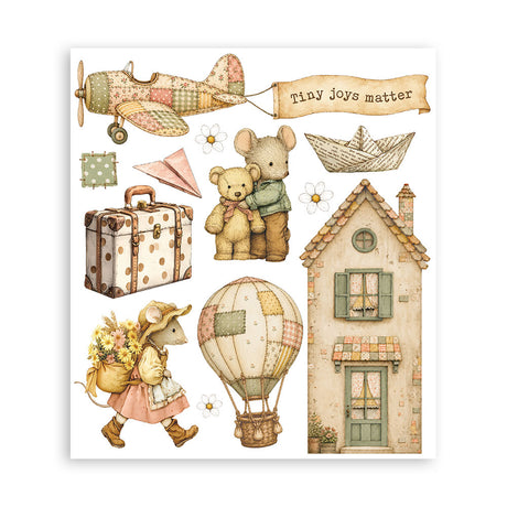 Stamperia Cozy Family Rub-On 20,5x23cm Assortment (6pcs) - DFLRBXG17