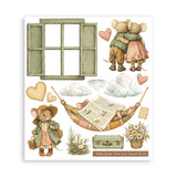 Stamperia Cozy Family Rub-On 20,5x23cm Assortment (6pcs) - DFLRBXG17