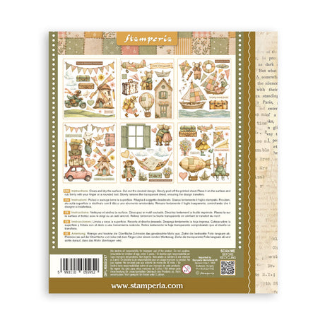 Stamperia Cozy Family Rub-On 20,5x23cm Assortment (6pcs) - DFLRBXG17