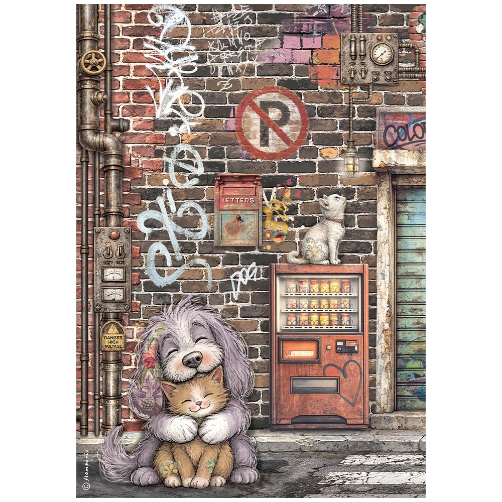 Stamperia Furry Friends 2 A4 Rice Paper Selection (6pcs) by Antonis Tzanidakis - DFSA4XAF
