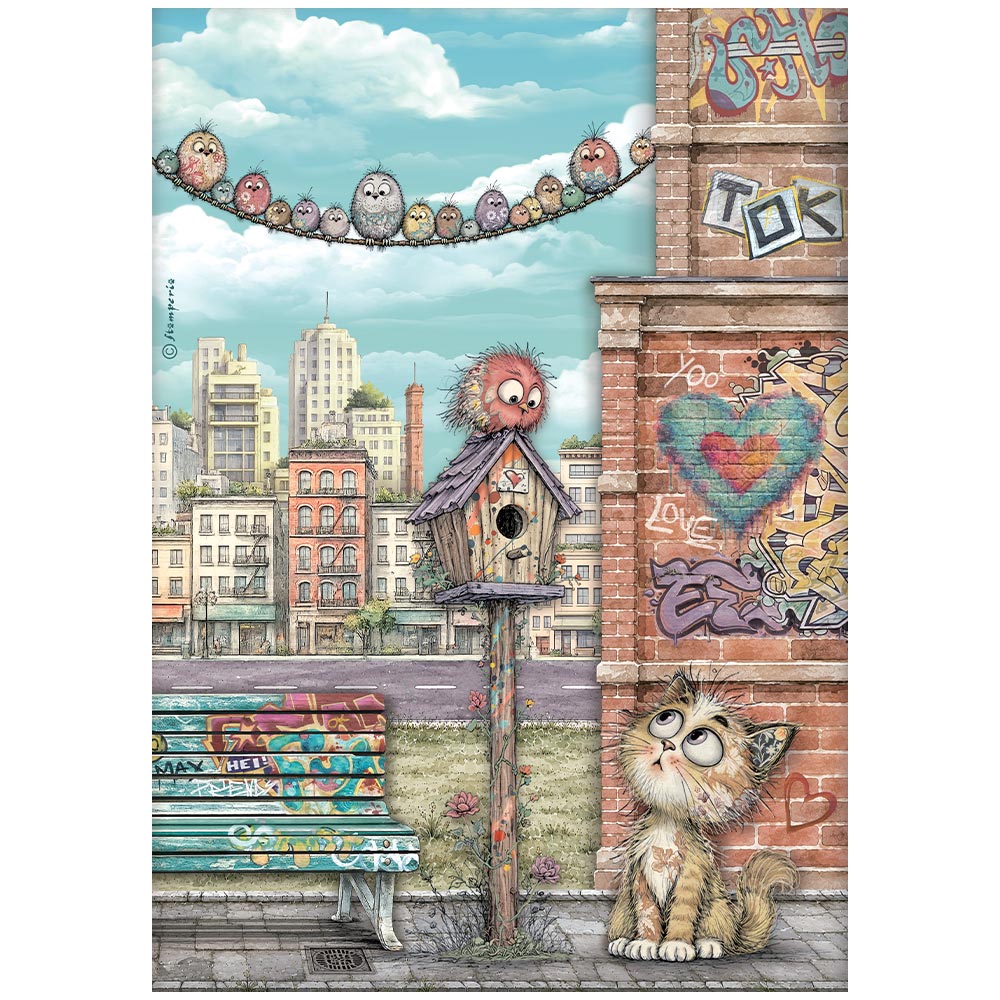 Stamperia Furry Friends 2 A4 Rice Paper Selection (6pcs) by Antonis Tzanidakis - DFSA4XAF