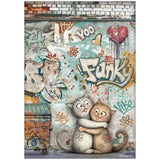 Stamperia Furry Friends 2 A4 Rice Paper Selection (6pcs) by Antonis Tzanidakis - DFSA4XAF