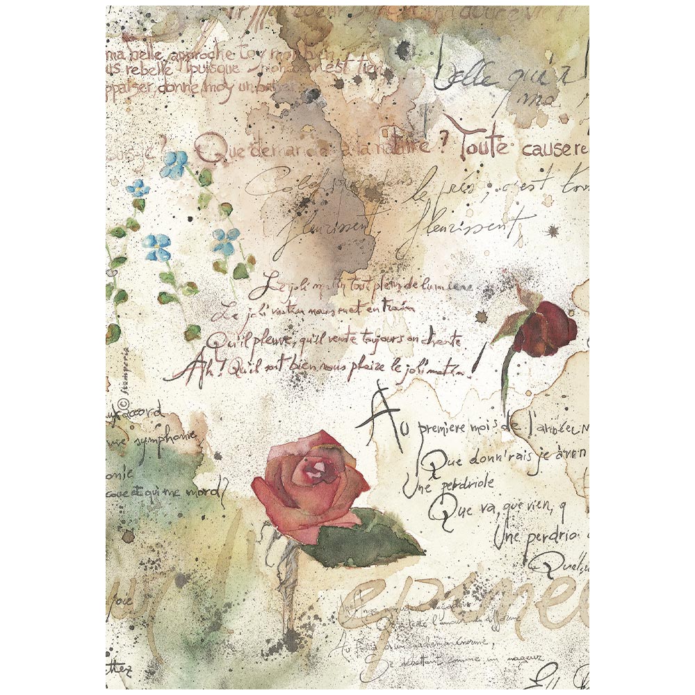 Stamperia Flowers and Poems A4 Rice Paper Selection (6pcs) - DFSA4XFP