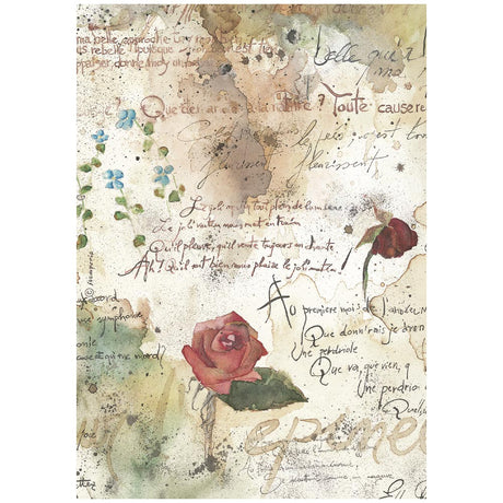 Stamperia Flowers and Poems A4 Rice Paper Selection (6pcs) - DFSA4XFP