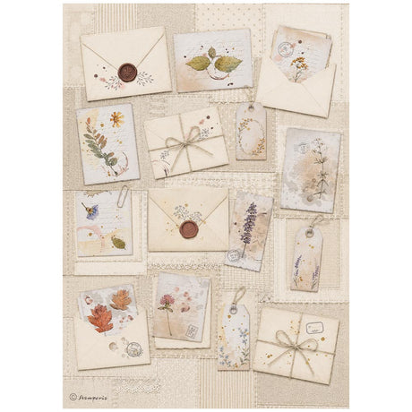 Stamperia Flowers and Poems A4 Rice Paper Selection (6pcs) - DFSA4XFP