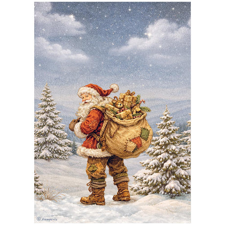 Stamperia Silent Night A4 Rice Paper Selection, 6 Pieces - DFSA4XSN