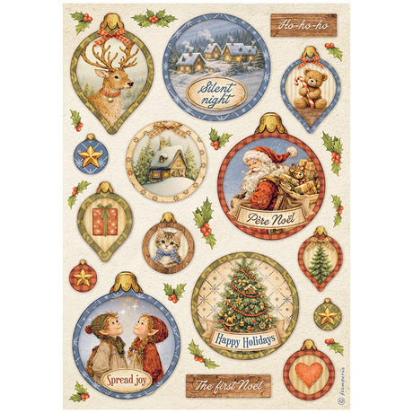 Stamperia Silent Night A4 Rice Paper Selection, 6 Pieces - DFSA4XSN