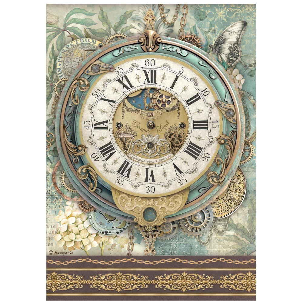 Stamperia Gardens of Time A4 Rice Paper (DFSA4XTM)