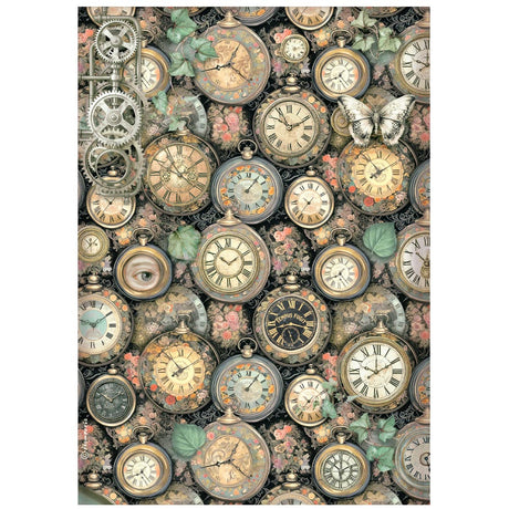 Stamperia Gardens of Time A4 Rice Paper (DFSA4XTM)
