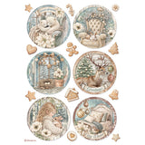 Stamperia White Christmas A4 Rice Paper Selection, 6 Pieces by Cristina Radovan - DFSA4XWG