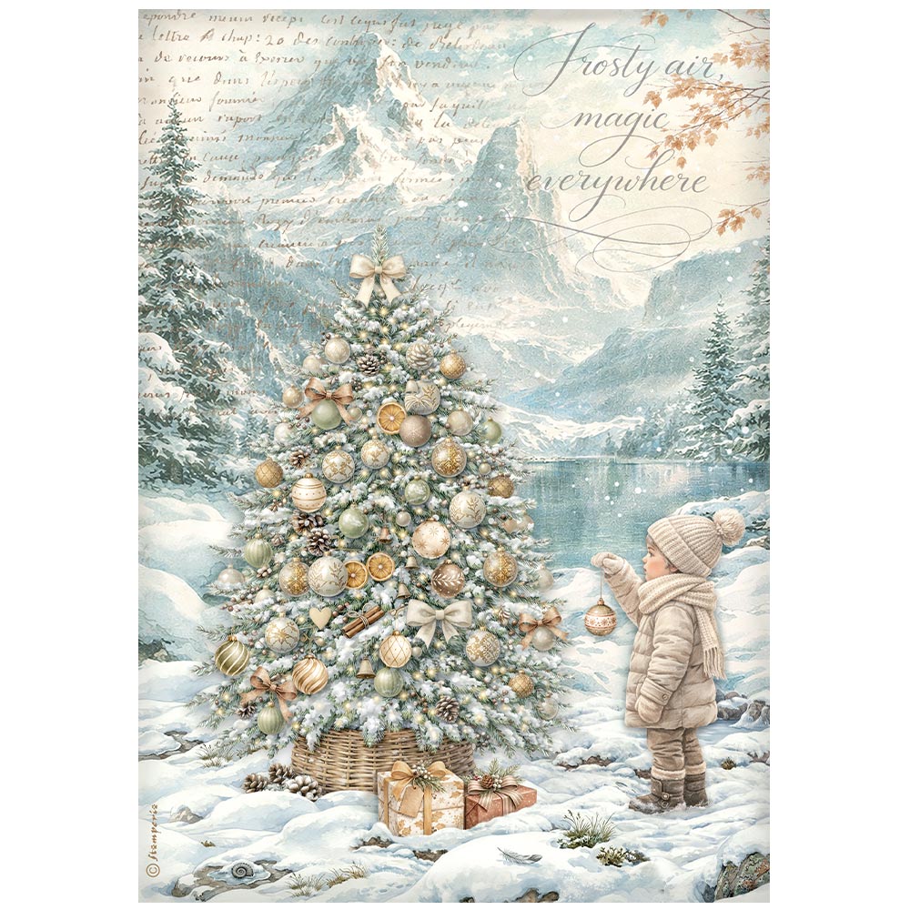 Stamperia White Christmas A4 Rice Paper Selection, 6 Pieces by Cristina Radovan - DFSA4XWG