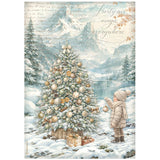 Stamperia White Christmas A4 Rice Paper Selection, 6 Pieces by Cristina Radovan - DFSA4XWG
