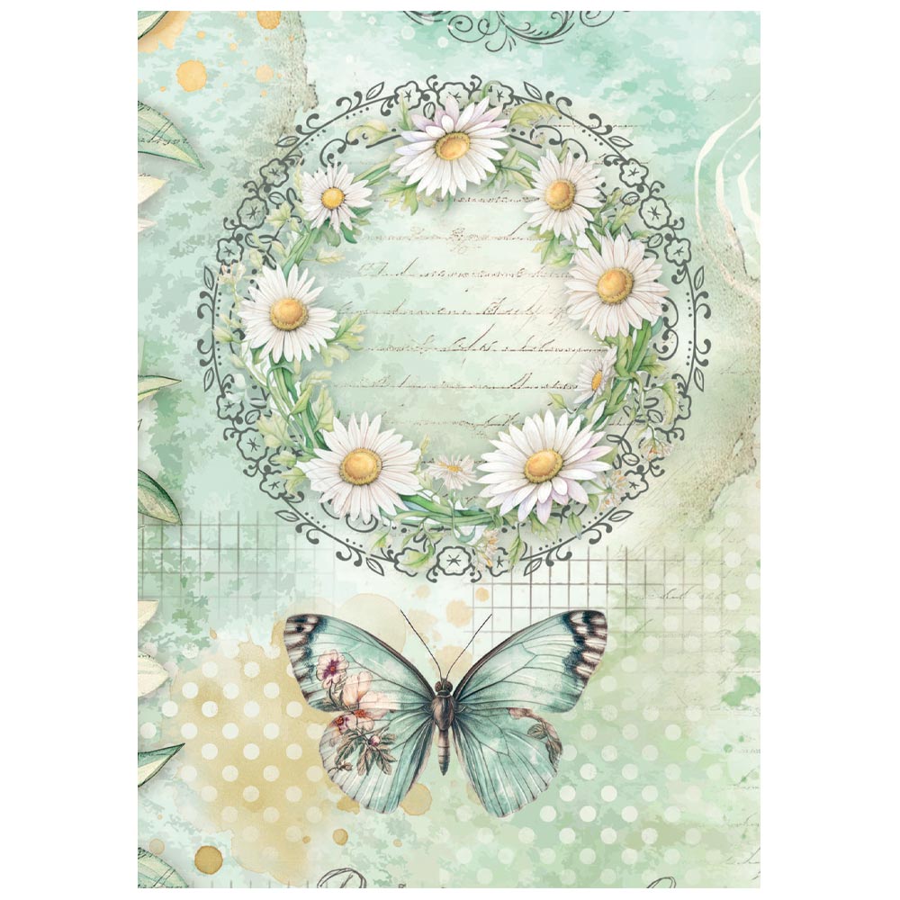 Stamperia Daisy Art A6 Mini Rice Paper (8pcs) (DFSA6X04)