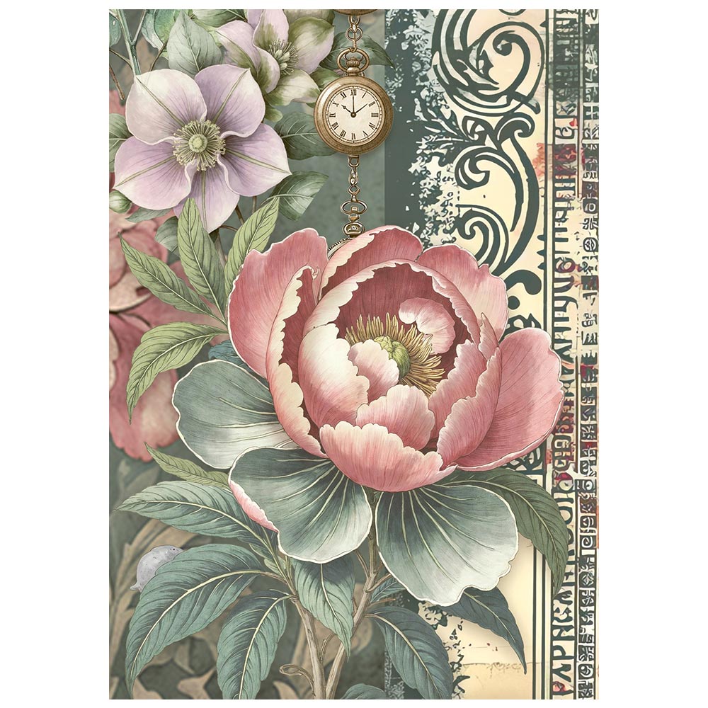 Stamperia Gardens of Time A6 Mini Rice Paper (DFSA6X05)