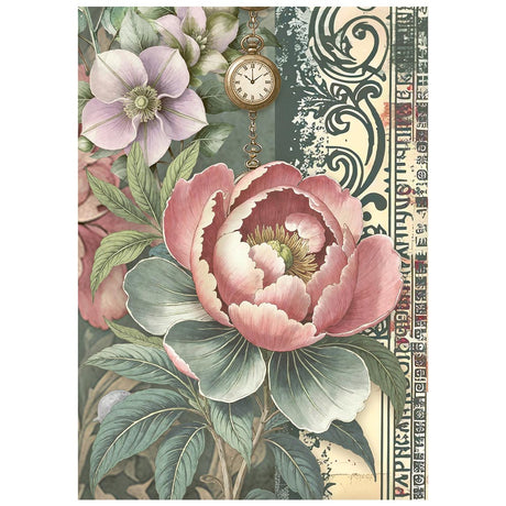 Stamperia Gardens of Time A6 Mini Rice Paper (DFSA6X05)