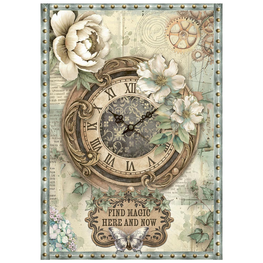 Stamperia Gardens of Time A6 Mini Rice Paper (DFSA6X05)