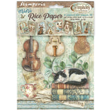 Stamperia Symphony A6 Mini Rice Paper (8pcs) by Sara Alcobendas (DFSA6X07)