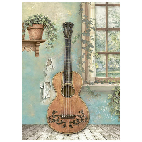 Stamperia Symphony A6 Mini Rice Paper (8pcs) by Sara Alcobendas (DFSA6X07)