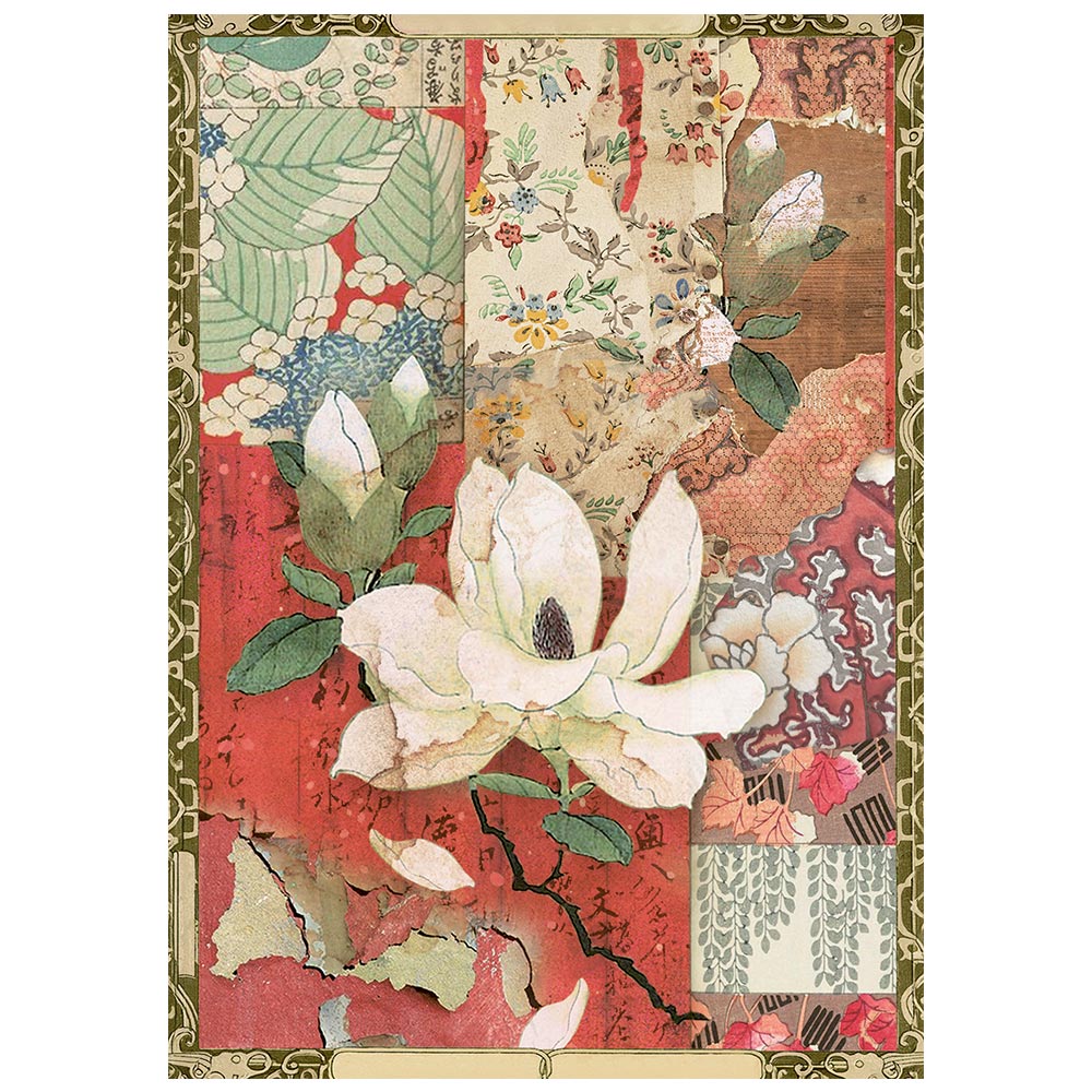 Stamperia Oriental Garden A6 Mini Rice Paper (8pcs) (DFSA6X08)