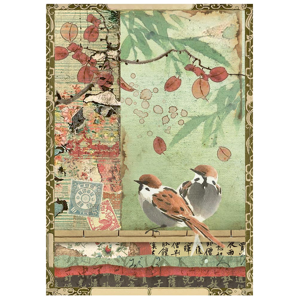 Stamperia Oriental Garden A6 Mini Rice Paper (8pcs) (DFSA6X08)