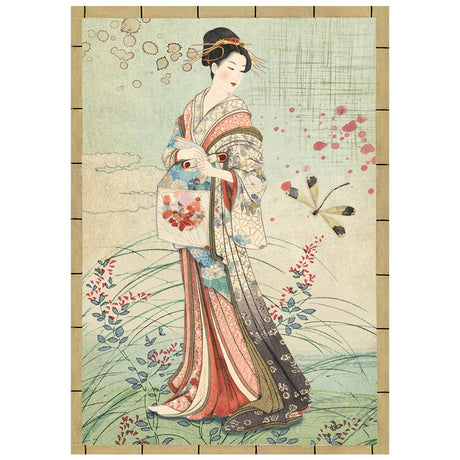 Stamperia Oriental Garden A6 Mini Rice Paper (8pcs) (DFSA6X08)