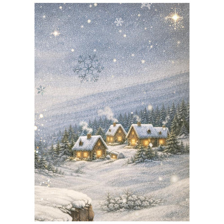 Stamperia Silent Night A6 Mini Rice Paper Selection, 8 Pieces - DFSA6X09
