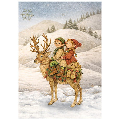 Stamperia Silent Night A6 Mini Rice Paper Selection, 8 Pieces - DFSA6X09