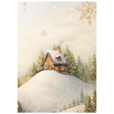 Stamperia Silent Night A6 Mini Rice Paper Selection, 8 Pieces - DFSA6X09