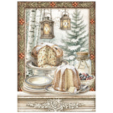 Stamperia White Christmas A6 Mini Rice Paper Selection, 8 Pieces by Cristina Radovan - DFSA6X10