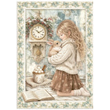 Stamperia White Christmas A6 Mini Rice Paper Selection, 8 Pieces by Cristina Radovan - DFSA6X10