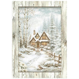Stamperia White Christmas A6 Mini Rice Paper Selection, 8 Pieces by Cristina Radovan - DFSA6X10
