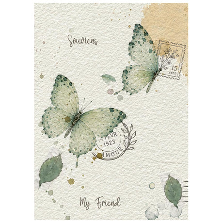 Stamperia Flowers and Poems A6 Mini Rice Paper Selection (8pcs) - DFSA6X13
