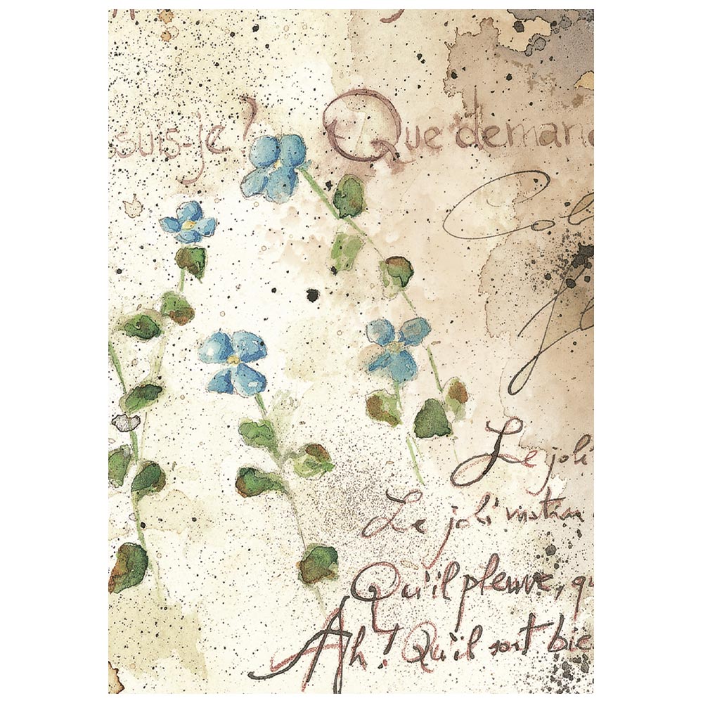 Stamperia Flowers and Poems A6 Mini Rice Paper Selection (8pcs) - DFSA6X13