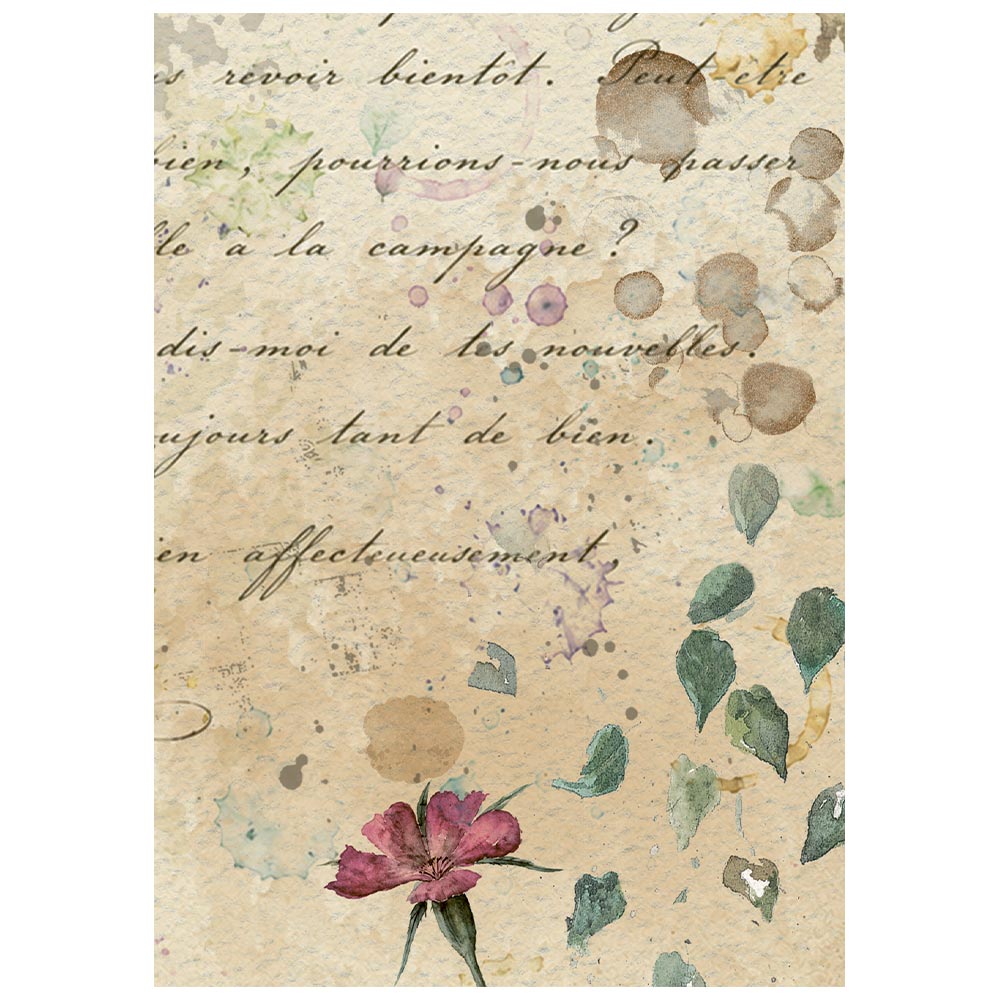 Stamperia Flowers and Poems A6 Mini Rice Paper Selection (8pcs) - DFSA6X13