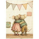 Stamperia Cozy Family A6 Mini Rice Paper Selection (8pcs) - DFSA6X14