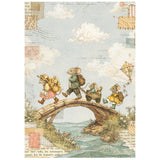 Stamperia Cozy Family A6 Mini Rice Paper Selection (8pcs) - DFSA6X14