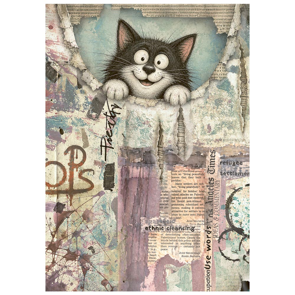 Stamperia Furry Friends 2 A6 Mini Rice Paper Selection (8pcs) by Antonis Tzanidakis - DFSA6X15